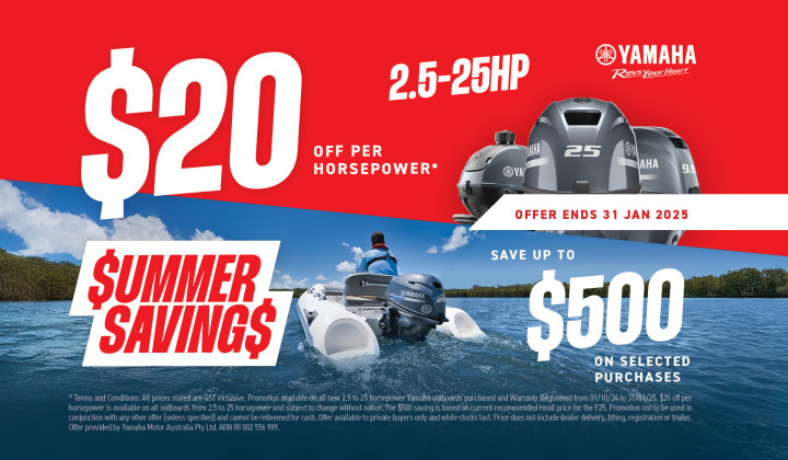 Summer Savings 2.5-25HP | Gold Coast Boating Centre