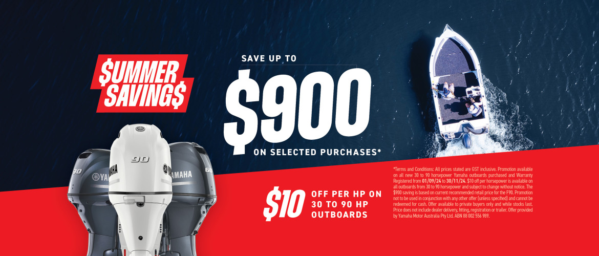 SUMMER SAVINGS 30-90HP | Gold Coast Boating Centre