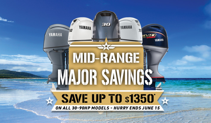 Save Up to $1,350 on Yamaha 30-90hp Outboards | Gold Coast Boating Centre